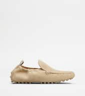 Gommino Driving Shoes in Suede-BEIGE