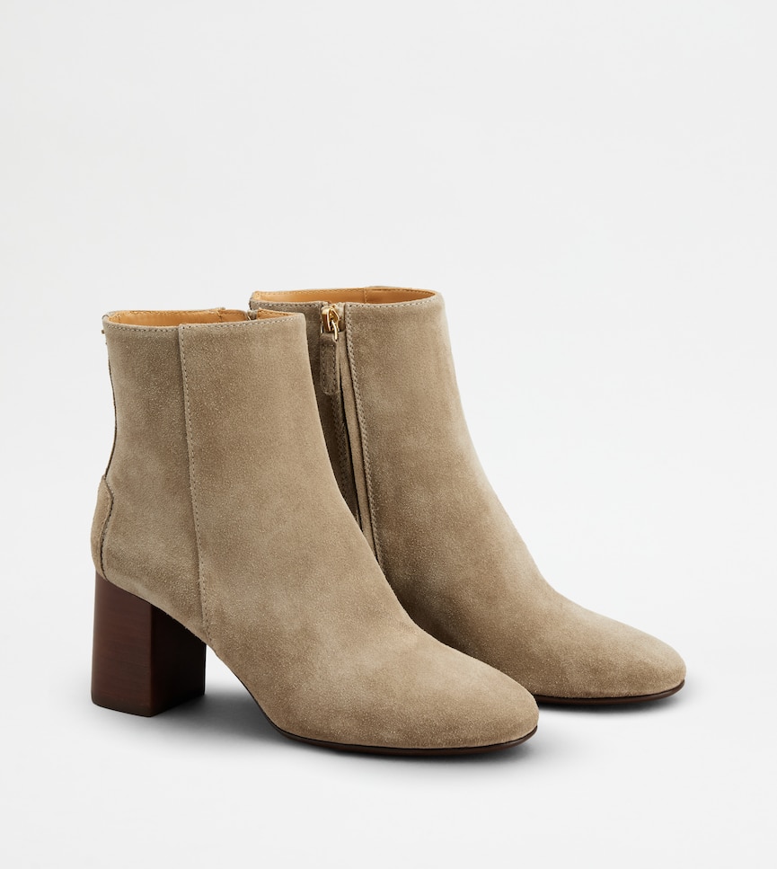 Ankle Boots in Suede - Three-quarter view