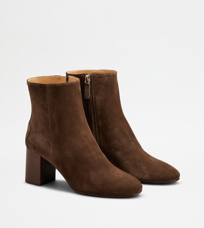 Ankle Boots in Suede - Three-quarter view