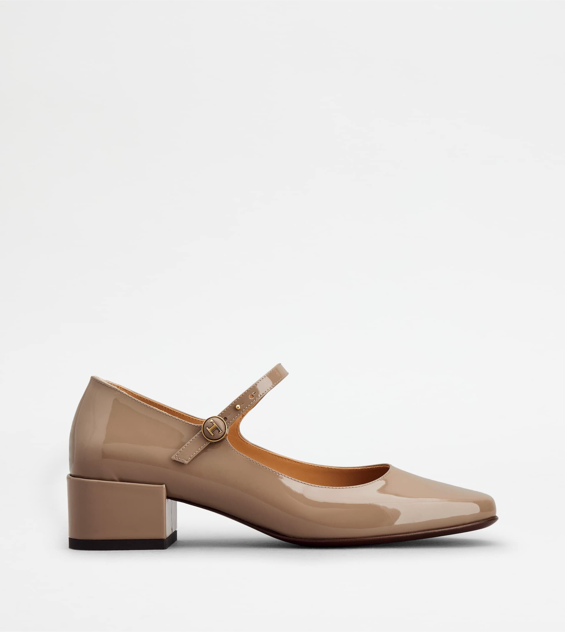 Tod's Mary Jane Pumps In Leather In Beige