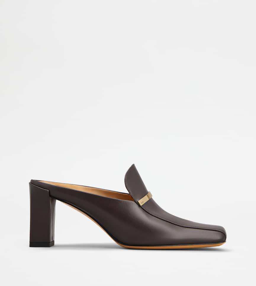 Mules in Leather - Side view