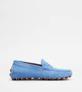 Tod's Gommino Bubble in Suede-LIGHT BLUE