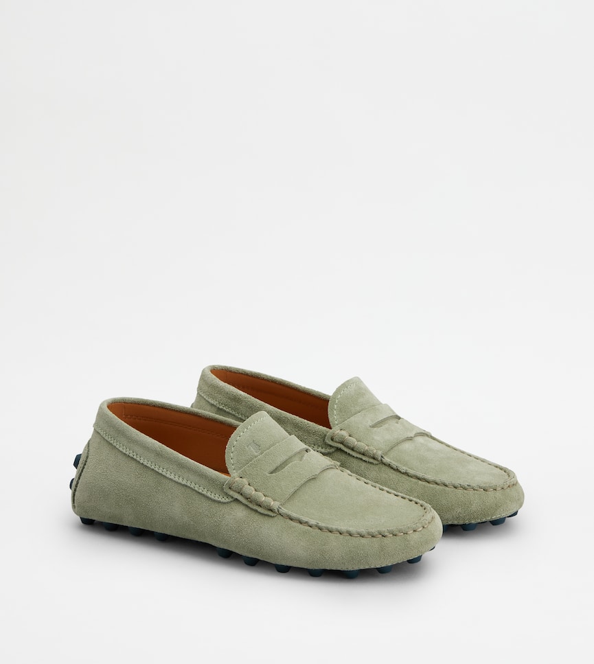 Gommino Bubble Tod's in Pelle Scamosciata - Vista di tre quarti