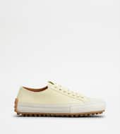 Sneakers in Leather-YELLOW, OFF WHITE