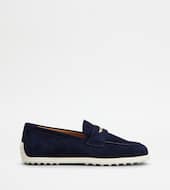 Loafers in Suede-BLUE