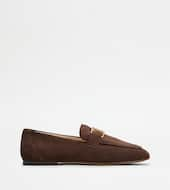 T Timeless Loafers in Leather-BROWN