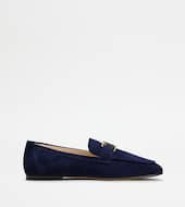 T Timeless Loafers in Leather-BLUE