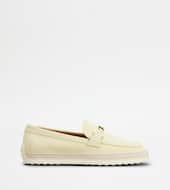 Loafers in Suede-YELLOW