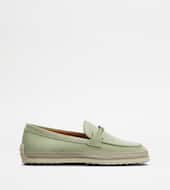 Loafers in Suede-GREEN