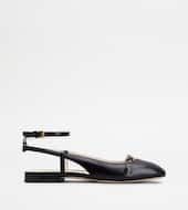 Ballerine Slingback en Cuir-NOIR